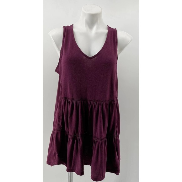 Time and Tru Tops - 𝅺Time and Tru Purple Boho Style Tank Top Sz XXL